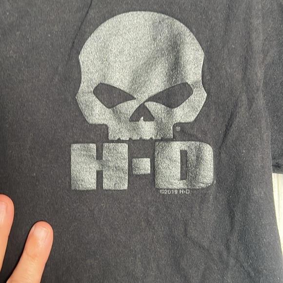 Harley-Davidson Black Tee with Logo Size Small - Picture 2 of 5